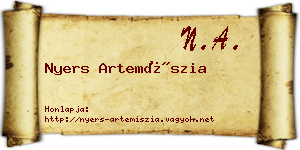 Nyers Artemíszia névjegykártya